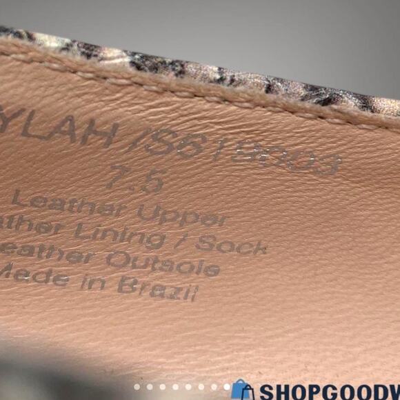 Sz 7.5M KATE SPADE Beverly Pale Vellum Snake Print Leather Block Heel Pumps EUC - Picture 5 of 8